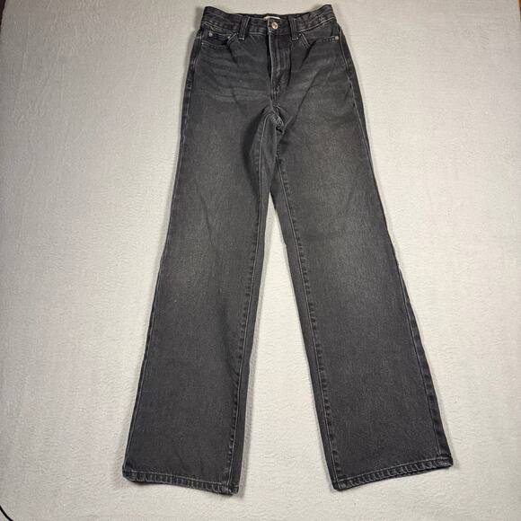 Pacsun Y2K 2000s Women's Madison High Waisted Girlfriend Jeans Black - Size 22 - Picture 3 of 12